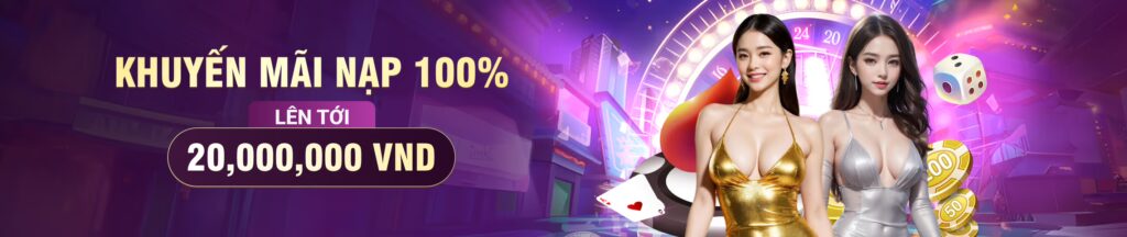 khuyến mãi tặng 100% khi nạp tại vibet